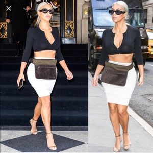 Vintage Mui Mui Sude and Canvas Fanny Pack